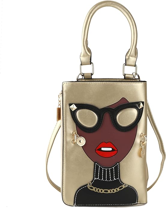 Image of 3D Glasses Lips Shoulder Purse