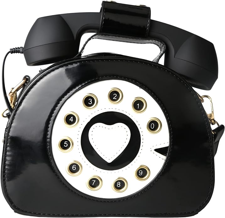 Image of Retro dial telephone Crossbody Shoulder Bag