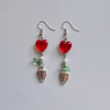 heart strawberry earrings