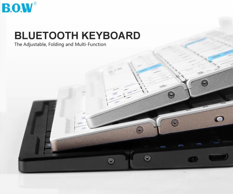 Bluetooth Keyboard With Stand Rechargeable for Phones And Tablets