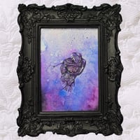 Image 1 of ‘Angel Adrift’ Original Watercolor Painting ~ Framed