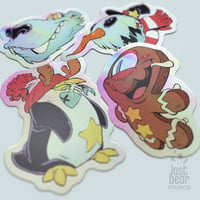 Image 2 of Holographic "Frosty" Stickers 4 Pack