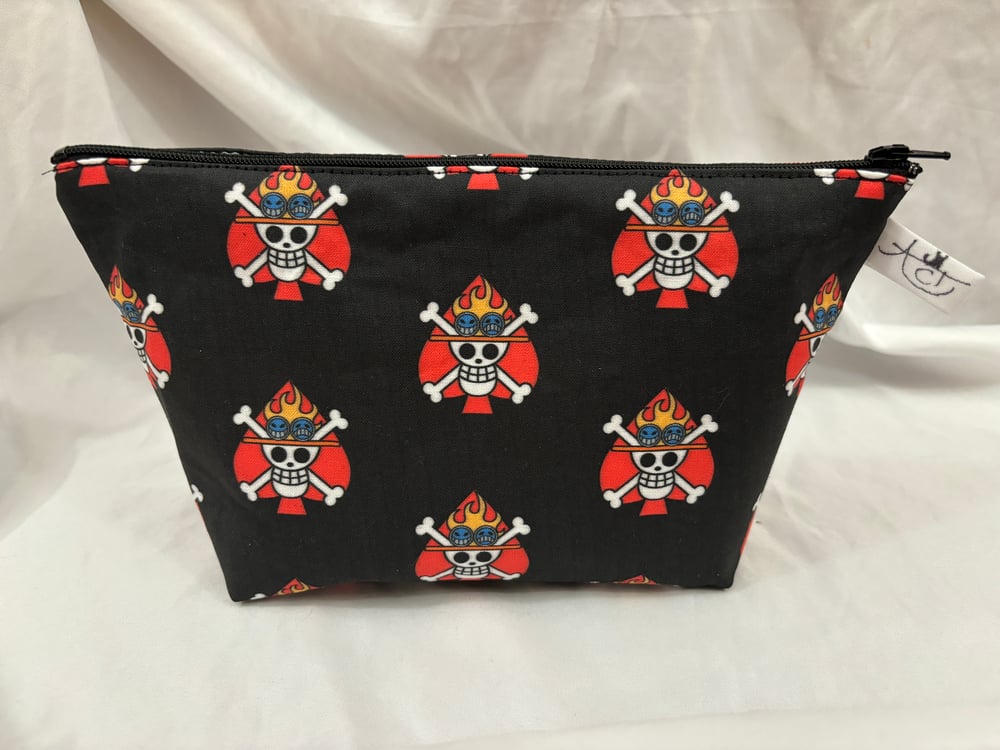Image of Flaming Pirate Zipper Pouch