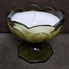 Holly Balsam Vintage Fostoria Glass Sherbet Dish Candle