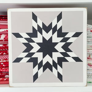 Image of 6" Mini Barn Quilts - Black & White Collection