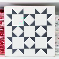 Image 4 of 6" Mini Barn Quilts - BLACK & WHITE COLLECTION