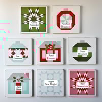 Image 3 of 6" Mini Barn Quilts - Christmas Collecion