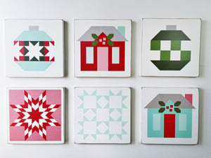 Image of 6" Mini Barn Quilts - Christmas Collecion