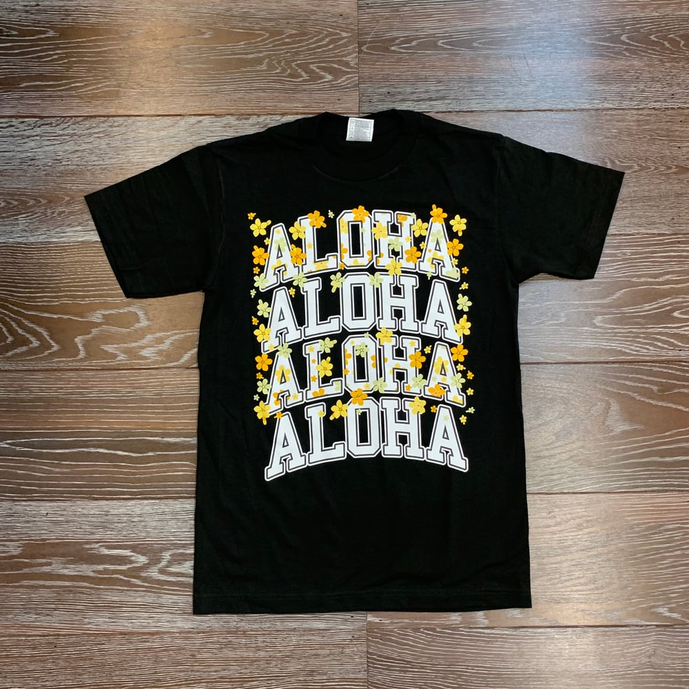 Image of Aloha Puakenikeni Black Men's T-shirt 