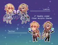 Image 1 of DISCOUNTED Genshin Impact 2" Acrylic Double-sided Charm