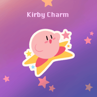 Image 1 of DISCOUNTED Kirby 2" Acrylic Charm