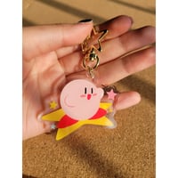 Image 2 of DISCOUNTED Kirby 2" Acrylic Charm