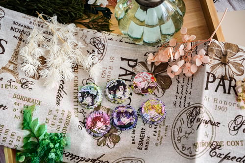 Image of Genshin Impact Bottle Cap Pins (Anemo Boys)