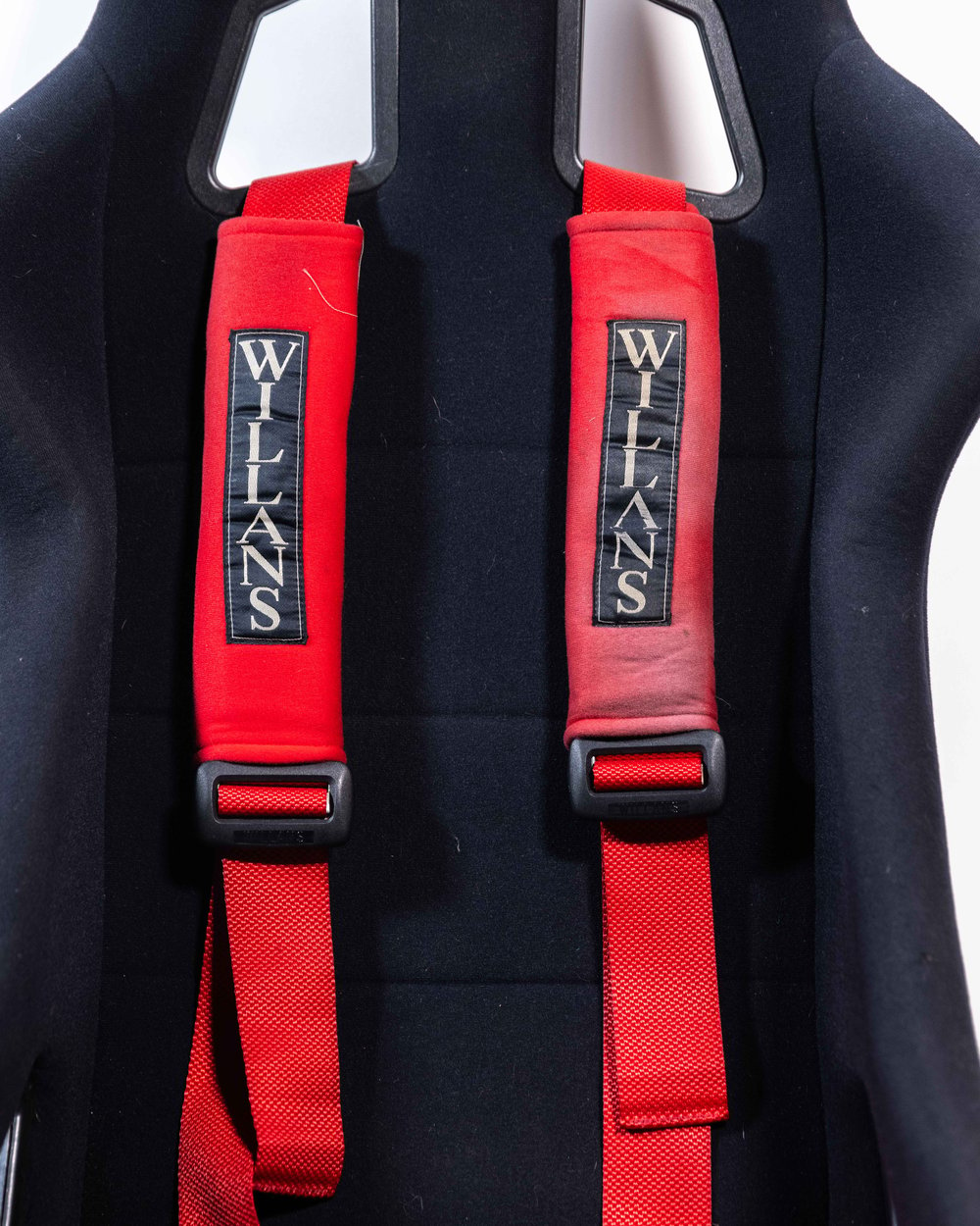 WILLANS Red 3-Point Racing Harness w/ Pads