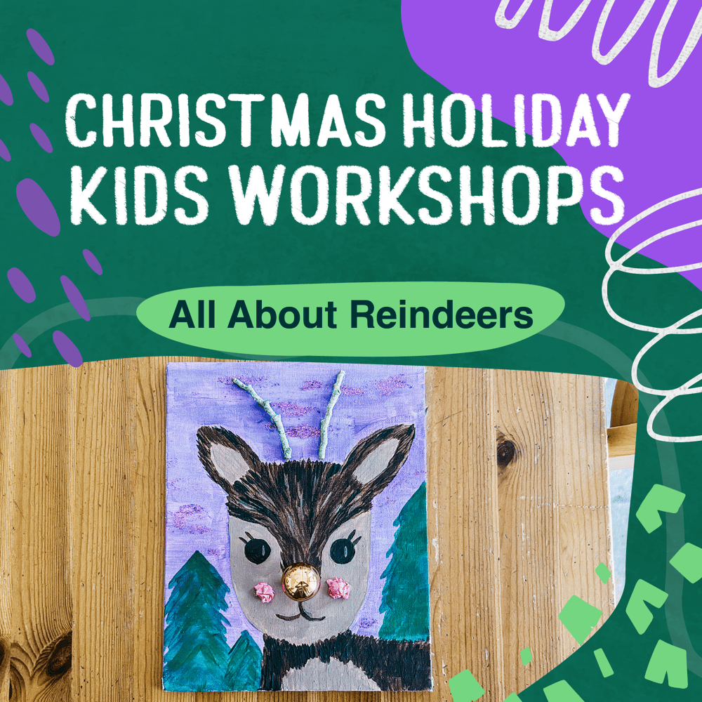 Image of Reindeer Painting Kids Art Workshop Thursday 14 December 9-11.30am
