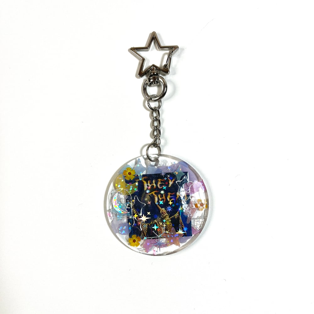 Image of They/Them Wizard Keychain