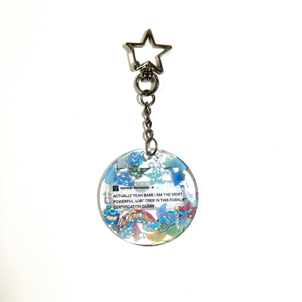 Image of He/Him Wizard Keychain