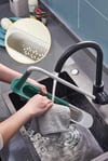 Kitchen Sink Organizer Sponge Holder Towel Hanger Drain Rack With Basket for your Kitchen Gadgets