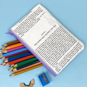Image of Secret Garden Book Page Pencil Case