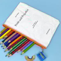 Image 1 of Pride and Prejudice Book Page Pencil Case, Elizabeth and Mr Darcy Dance 
