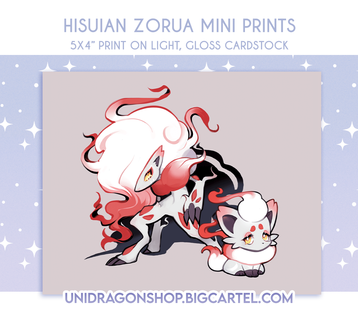 Image of Hisuian Zorua Miniprint