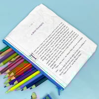 Image 2 of Mad Hatter Alice in Wonderland Book Page Pencil Case 