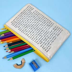 Image of Alice in Wonderland Book Page Pencil Case, Down the Rabbit Hole