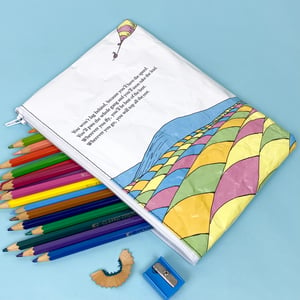 Image of Oh the Places You’ll Go, Dr Seuss Book Page Pencil Case.