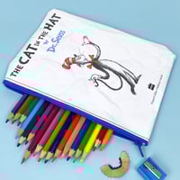 Image 1 of Cat in the Hat Book Page Pencil Case, Dr Seuss