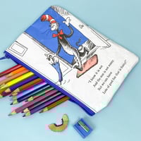 Image 2 of Cat in the Hat Book Page Pencil Case, Dr Seuss