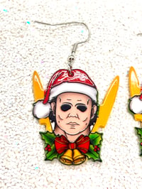 Image 2 of Michael Meyers horror earrings 