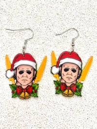 Image 1 of Michael Meyers horror earrings 