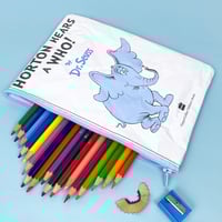 Image 1 of Horton Hears a Who Book Page Pencil Case, Dr Seuss