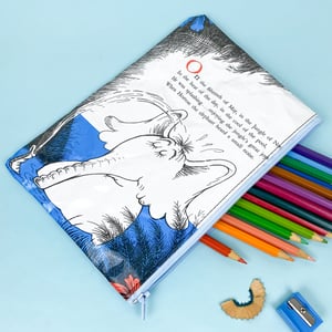 Image of Horton Hears a Who Book Page Pencil Case, Dr Seuss