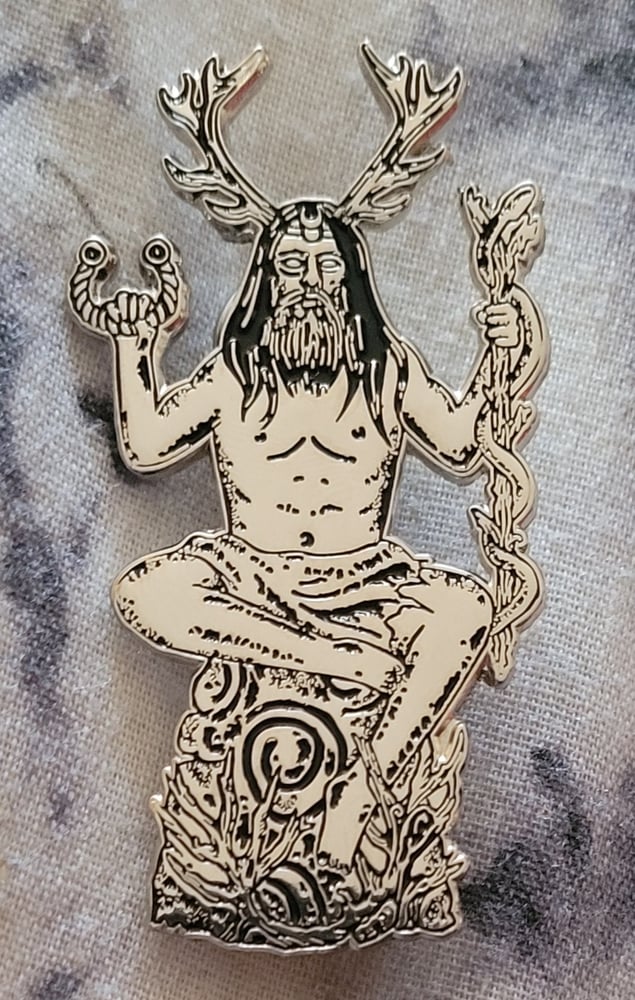 Image of Cernunnos( Lord of the Woods) Limited edition shaped enamel pin 