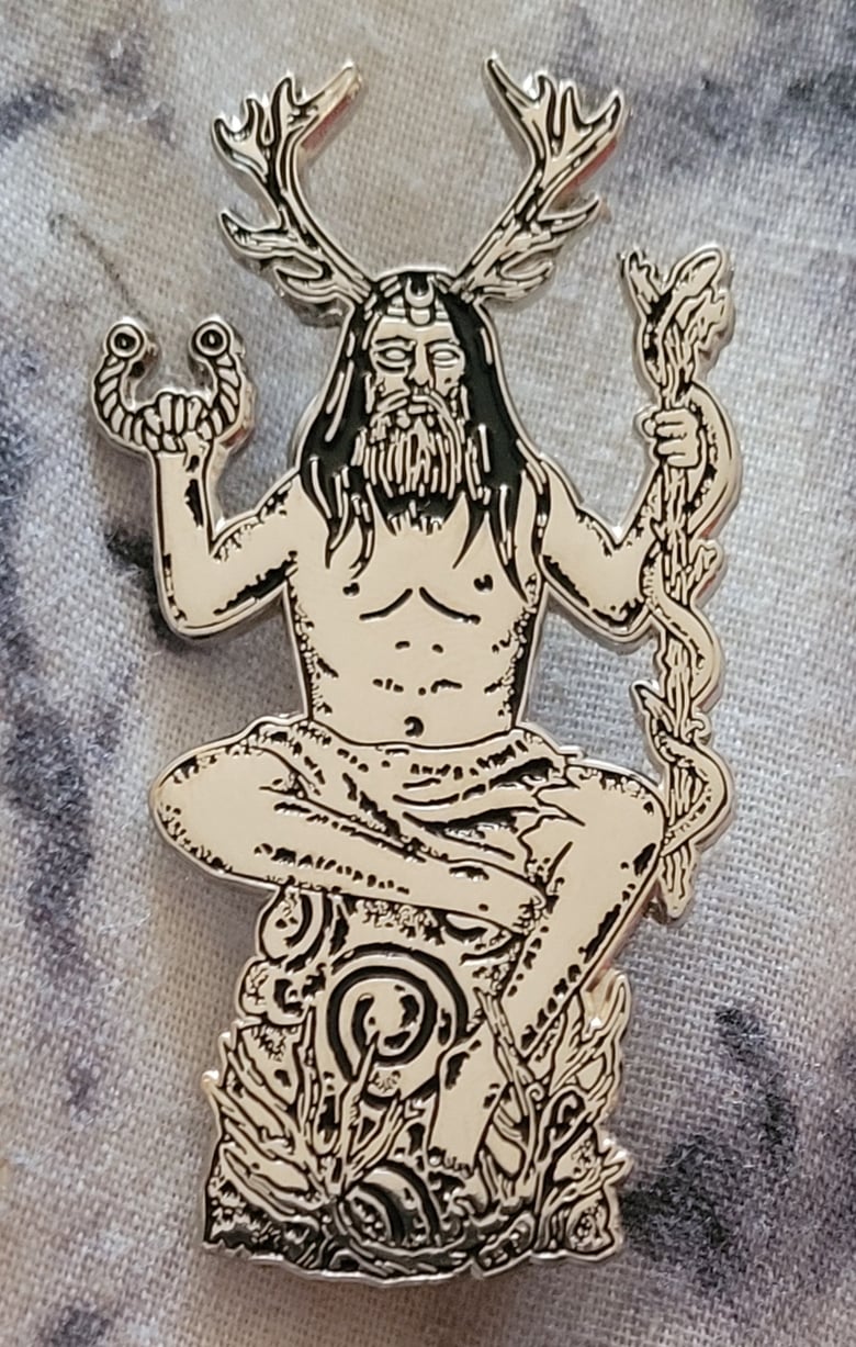 Image of Cernunnos( Lord of the Woods) Limited edition shaped enamel pin 