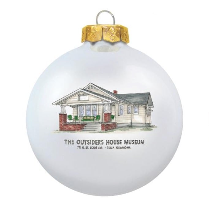 Image of The Outsiders House Museum Glass Christmas Ornament!
