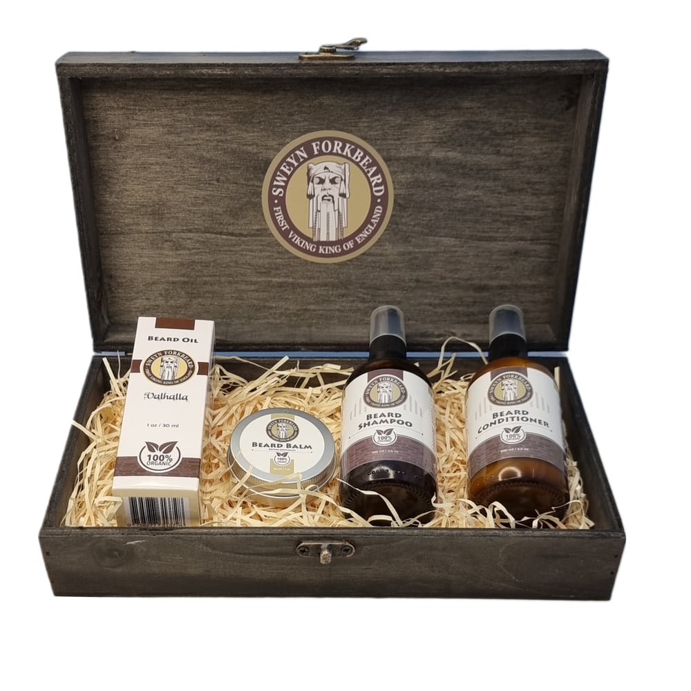 Image of Viking Wooden Box Limited Edition with Beard Conditioner