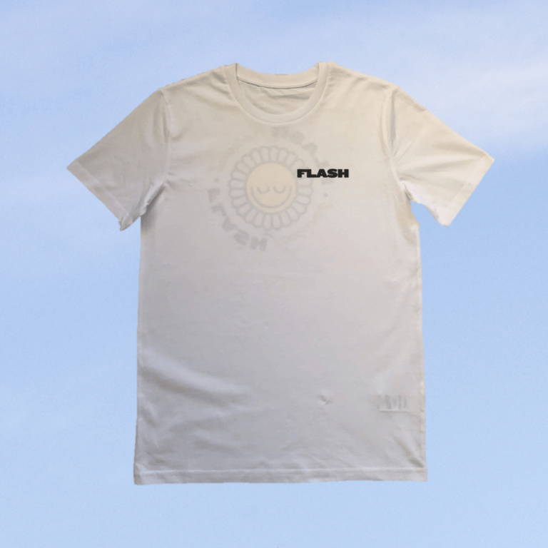 FLASH Flower T-shirt - White Image 4