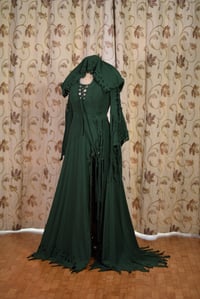 Image 1 of SALE gothic dress elven gown green