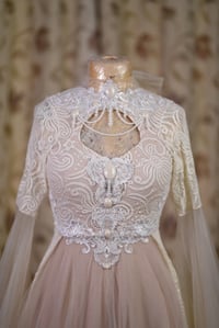 Image 3 of baroque ball gown in beige and ecru