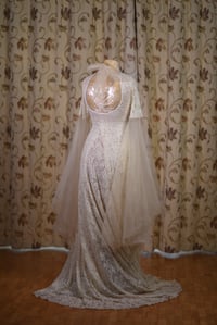 Image 2 of baroque ball gown in beige and ecru