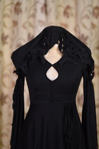 Image 2 of black gothic dark elf dress