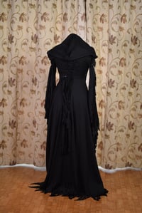 Image 3 of black gothic dark elf dress