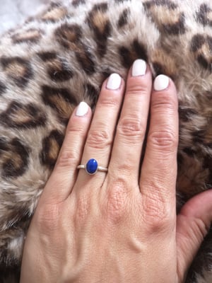 Image of Bague lapis lazuli - taille 52 - ref. Fieb