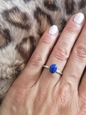 Image of Bague lapis lazuli - taille 52 - ref. Fieb