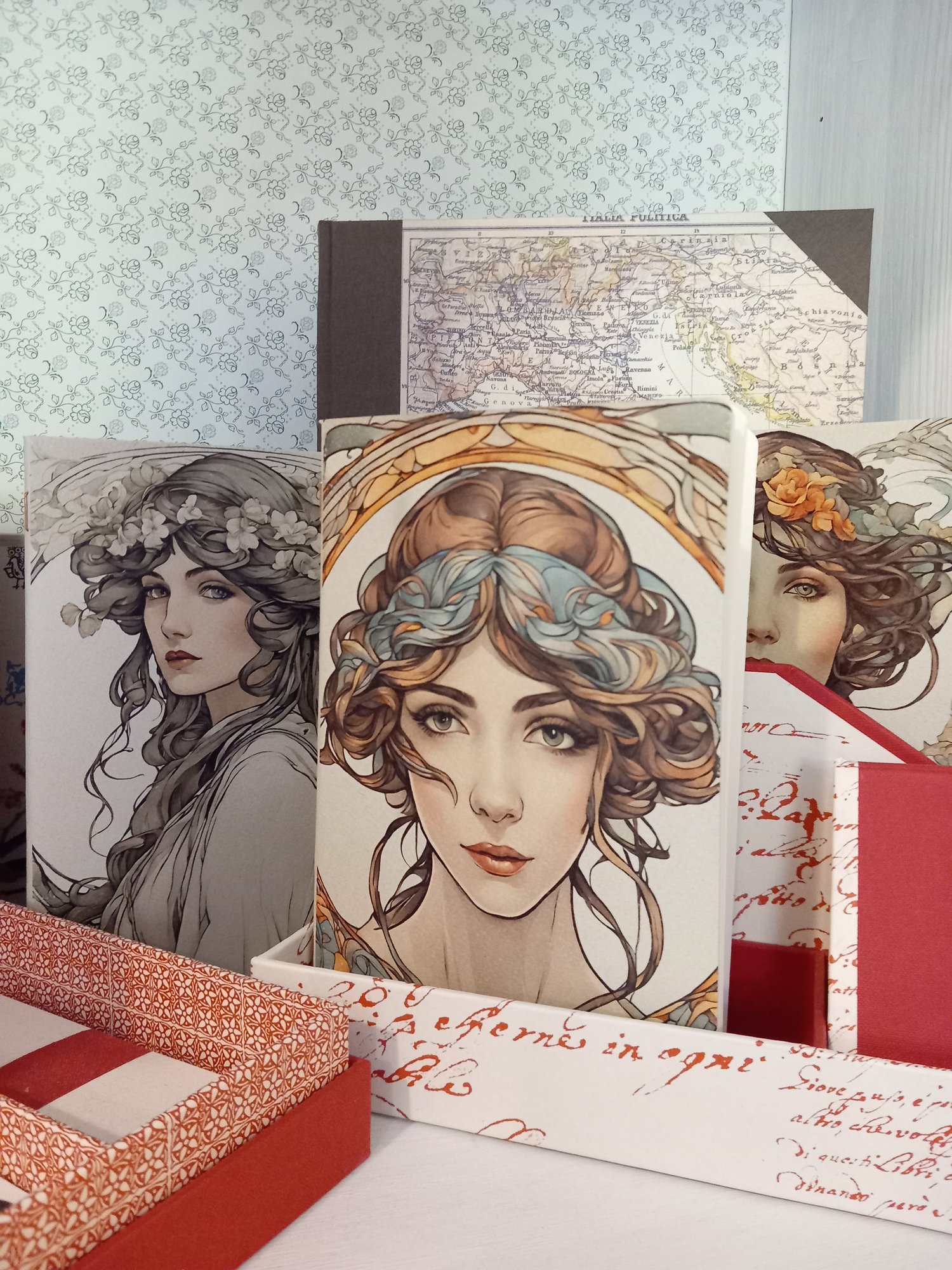 Image of Cuadernos grapados Art Nouveau design by Silvia Camilleri