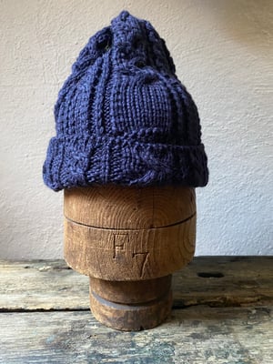 Image of Beanie - Dark Navy cable £58.00