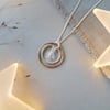 Silver & Gold Double Circle Necklace