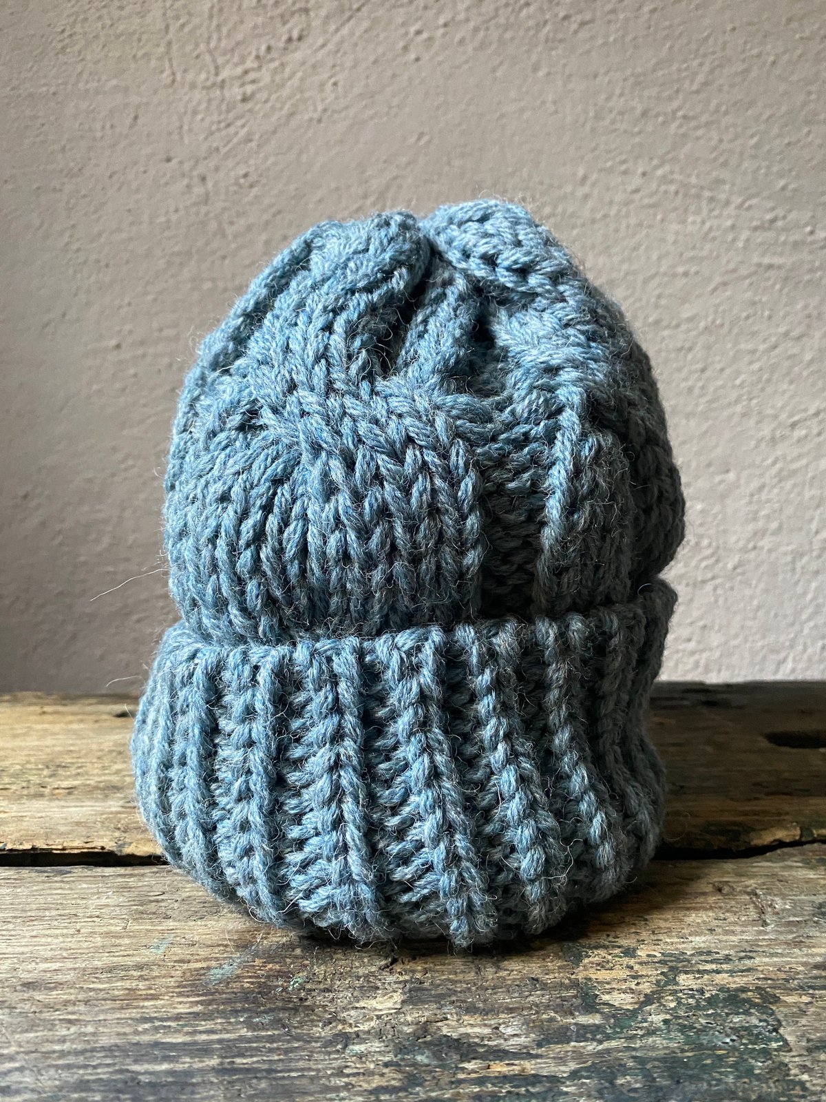 Image of Beanie - Pastel Blue cable £58.00
